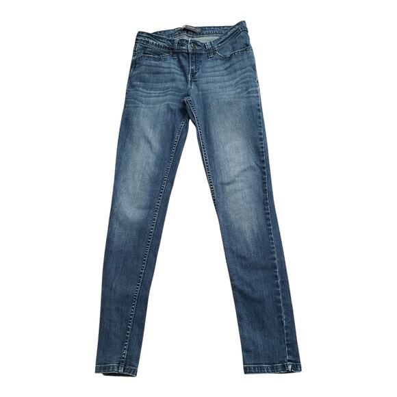 LEVIS Womens Size 28 Fits 27 Low Rise Skinny Demi Curve Blue Jeans 30" Inseam - Picture 1 of 6